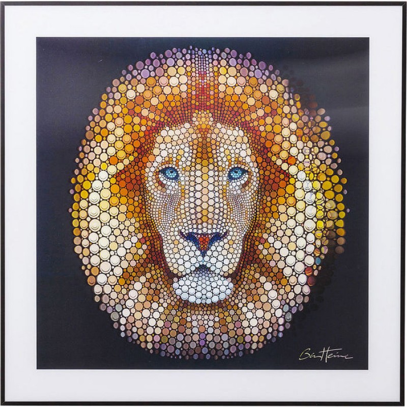 Picture 3D Lion Head 60x60cm